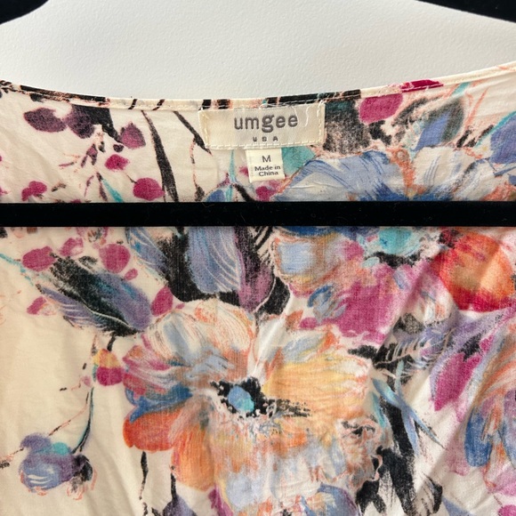 Umgee Floral Fringe Multicolor Kimono Sz M - Picture 7 of 8